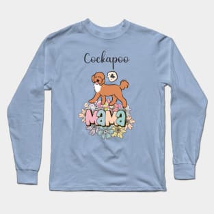 Red and White Cockapoo Mama 3 Long Sleeve T-Shirt